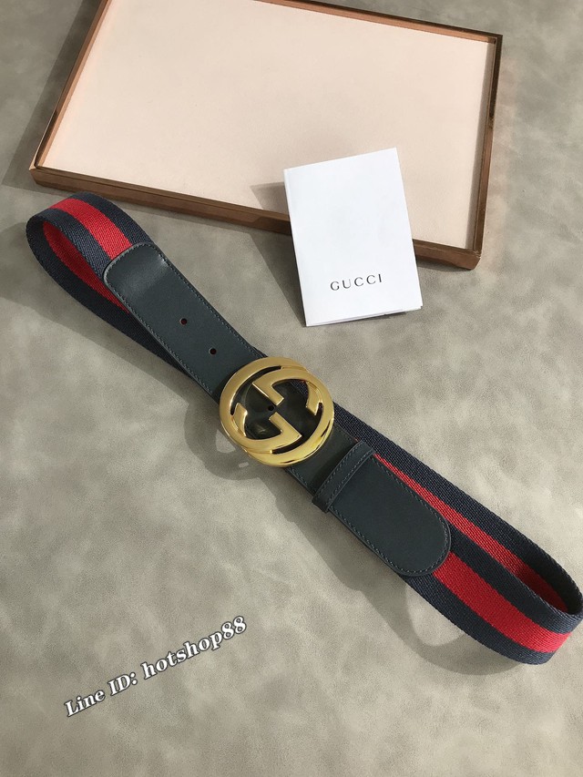 Gucci經典男士皮帶 409416 古奇拼接腰帶  jjp2261